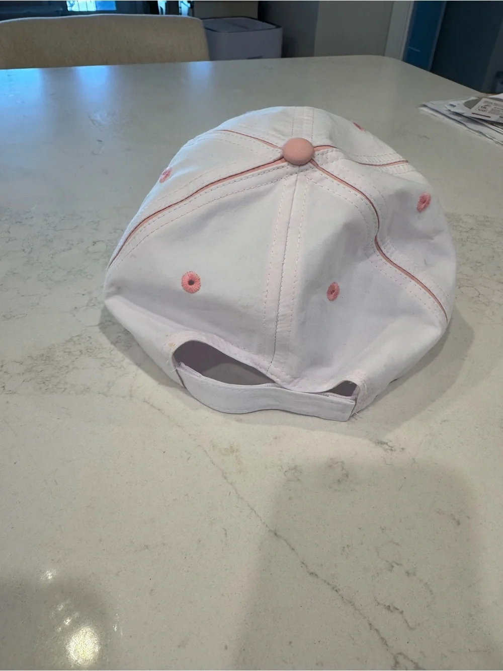 BMW Lifestyle White Pink Adjustable Baseball Cap Hat Embroidered Logo